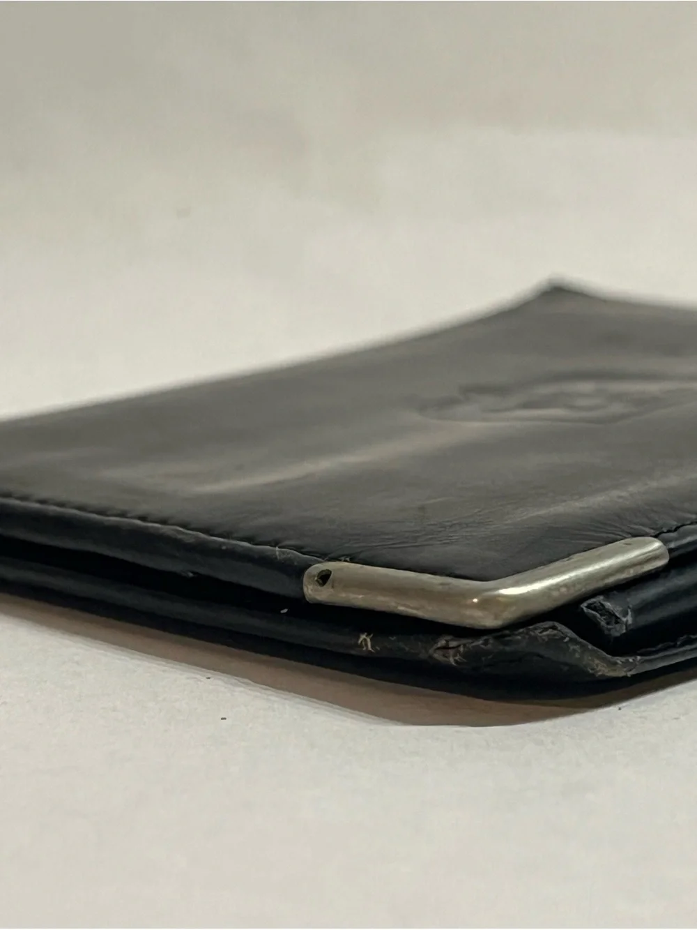 Celine Vintage Blason Black Leather Bifold Wallet